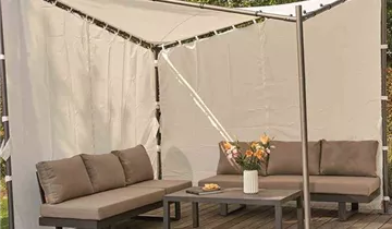 Siena Garden Seitenteile zu Pavillon Berlino 2er Set 3x3 m, weiß