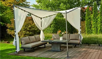 Siena Garden Seitenteile zu Pavillon Berlino 2er Set 3x3 m, weiß