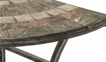 Siena Garden Felina Anstelltisch 69x35x71cm Eisen/Naturstein-Mix 