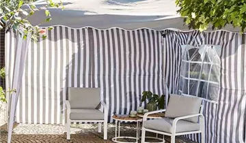Siena Garden Faltpavillon quadratisch 300x300 cm weiß/blau