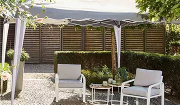 Siena Garden Faltpavillon quadratisch 300x300 cm weiß/blau