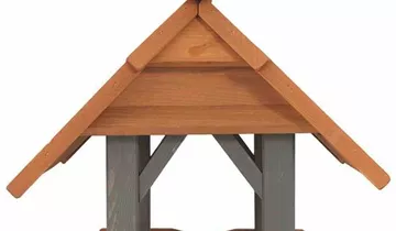 Siena Garden Vogelfutterhaus, 44x34x37 cm, hellbraun und braun Fichtenholz