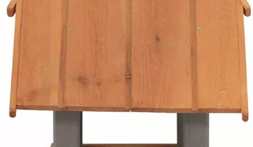 Siena Garden Vogelfutterhaus, 44x34x37 cm, hellbraun und braun Fichtenholz