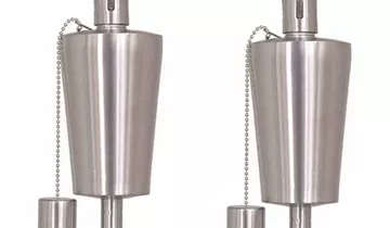 Siena Garden öllampe Dana 2-tlg 59,5x12x36,5 cm silber Edelstahl