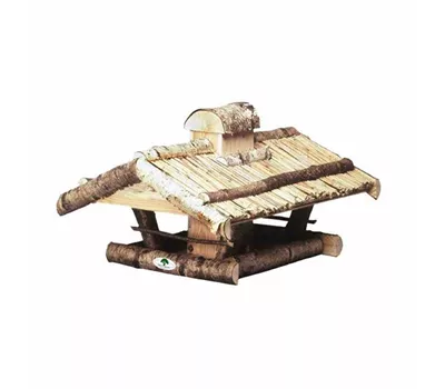 Futterhaus "Brandenburg" 58x53x32cm Birken-/Buchenholz