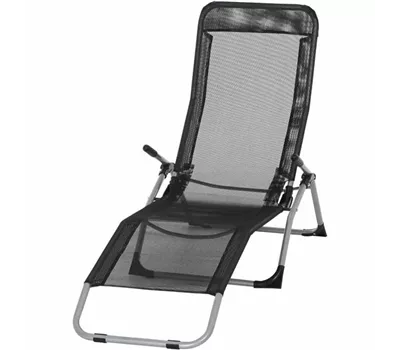 Bäderliege 138 x 96 x 58 cm, Gestell silber, Bezug schwarz