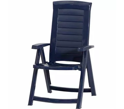 Gartensessel Aruba klappbar 61 x 72 x 110 cm blau Kunststoff 
