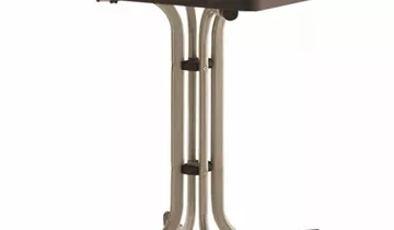 Sieger Klapptisch 70x70cm champ./Mecalit mocca Stahl