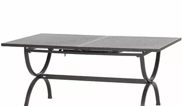 MBM Gartentisch Romeo 165/215x100x73 cm marone Eisen