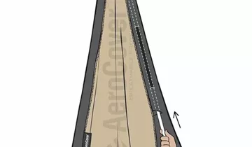 Aerocover Schutzhülle für Ampelschirm 250x85 cm
