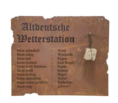 H.G-Deko Altdeutsche Wetterstation zum Hängen 80 x 70cm