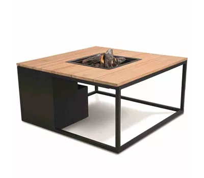 Cosi Cosiloft 100x100x48cm schwarz/teak Aluminium