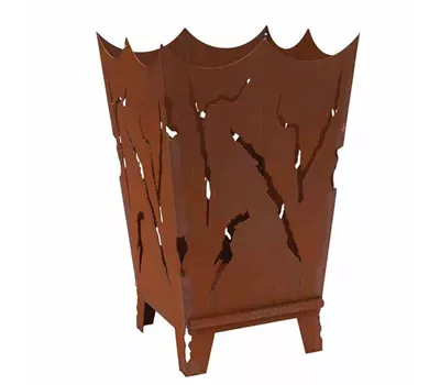 H.G-Deko Feuerkorb Mystic mit Schiebeplatte 40x40x64cm