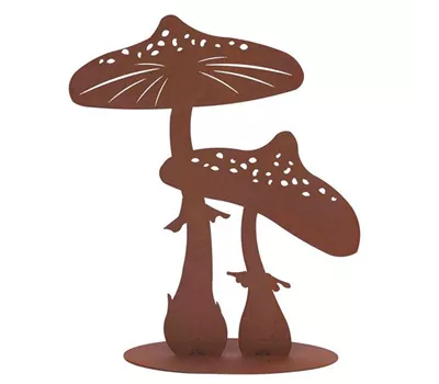 H.G-Deko Fliegenpilz 2 groß, auf Bodenplatte 47cm 