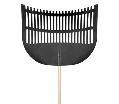 Flora Laubschaufel mit Stiel 70cm schwarz 