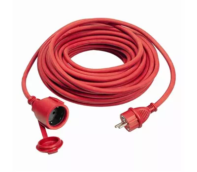 AS-Schwabe Gummi-Verlängerungsleitung 40 m, rot