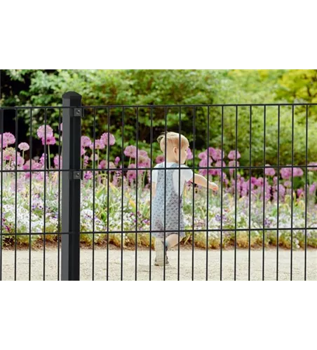 Doppelstabmattenzaun 143 x 251 cm, anthrazit, 6/5/6, Standard