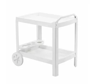 Progarden Servierwagen Astro 53x74x73 weiß Vollkunststoff