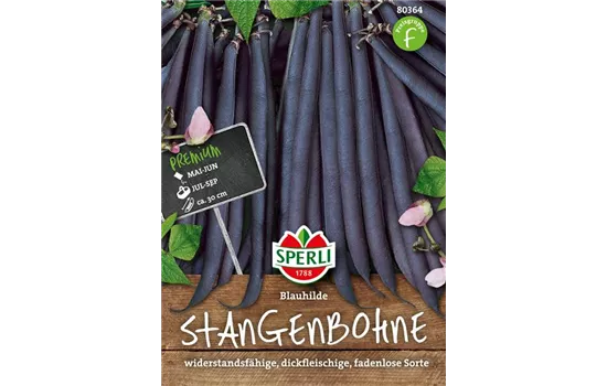 Stangen-Bohne 'Blauhilde'