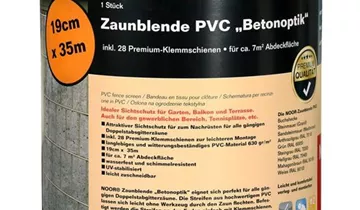 Sichtschutzstreifen Betonoptik 19cm x 35m, 630gr/m