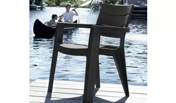 Ibiza Stapelsessel Vollkunststoff graphit