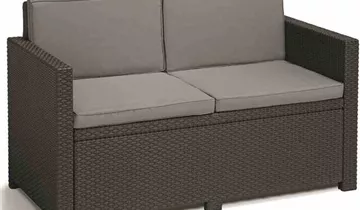Monaco Loungeset, graphit 2Sessel,1Bank,1Tisch,Kissen