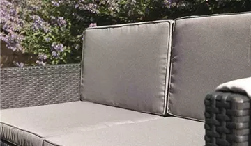Monaco Loungeset, graphit 2Sessel,1Bank,1Tisch,Kissen
