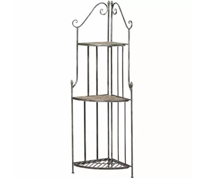 Siena Garden Felina Eckregal Eisen/Naturstein-Mix 3 Böden 