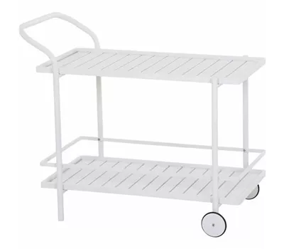 Siena Garden Bali Servierwagen 98 x 57 x 83 cm matt weiß 