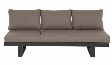 Siena Garden Avenia Loungbank 3-Sitzer anthrazit / taupe Aluminium