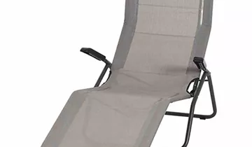 Siena Garden Kippliege Textilbezug in taupe Anco 144 x 72,5 x 103,5 cm anthrazit