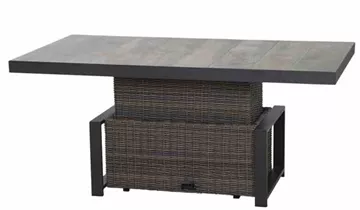Siena Garden Corido Lifttisch 160x90cm Alu/Geflecht/Keramik