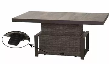 Siena Garden Corido Lifttisch 160x90cm Alu/Geflecht/Keramik