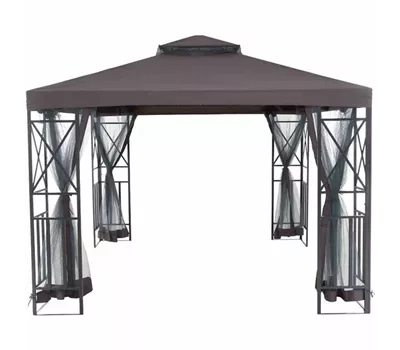 Siena Garden Durban Pavillon mit Bezug in Grau 300x300x270 cm anthrazit